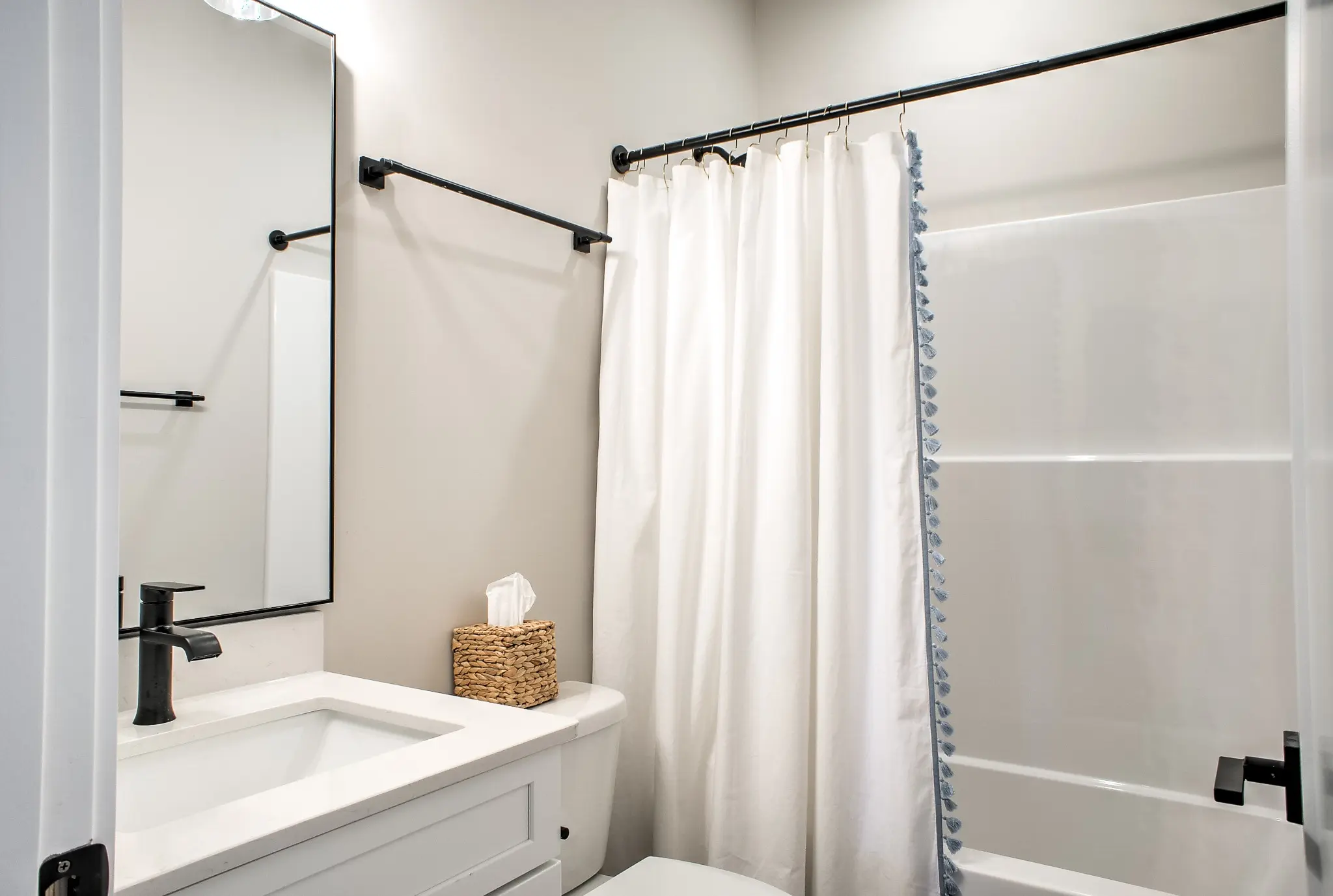 Second full bathroom with tub and shower